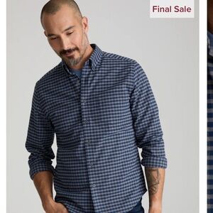 Men's Blue Flannel Checkered Shirt